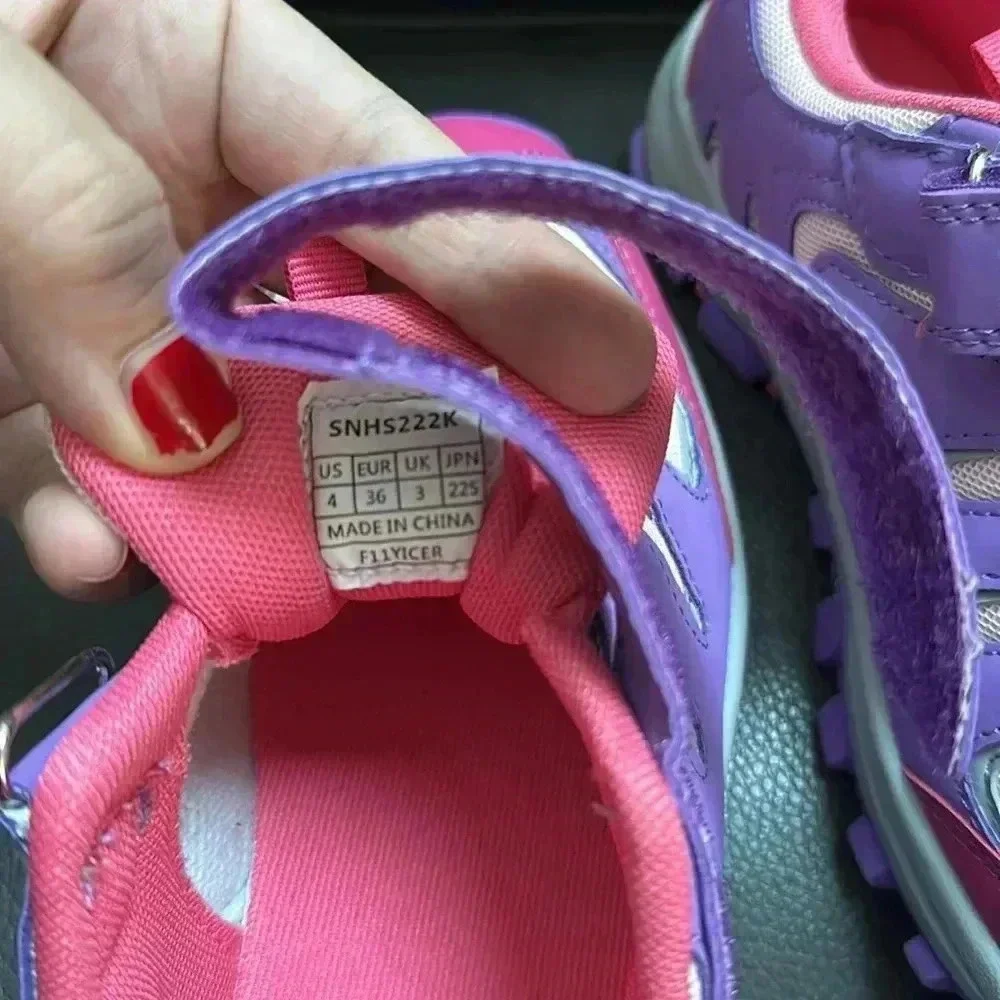 NEW Nortiv8 Kids Non Slip Hiking Shoes Pink Purple Girls Kids Sz 4